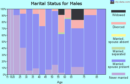 Zip code 50169 marital status for males