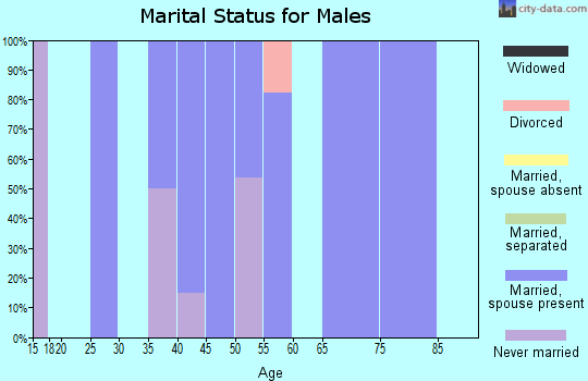 Zip code 50214 marital status for males