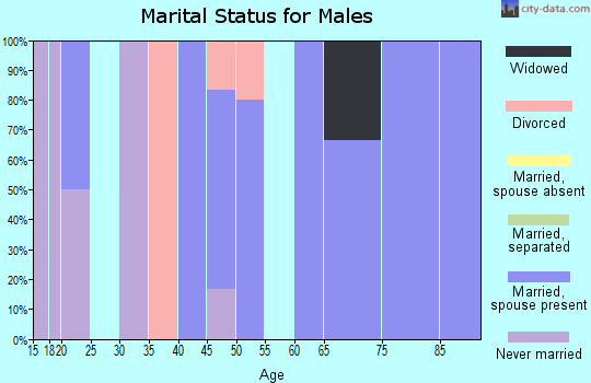 Zip code 50218 marital status for males