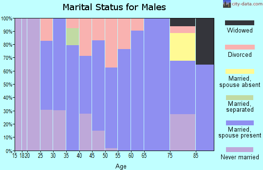 Zip code 50225 marital status for males