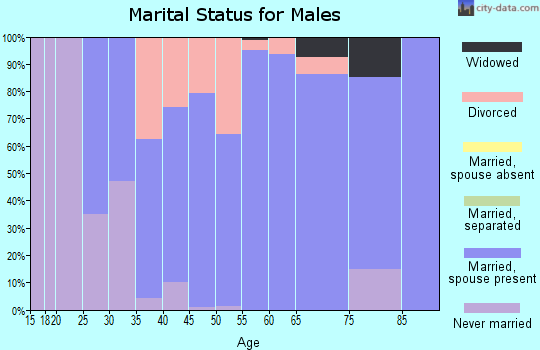 Zip code 50237 marital status for males