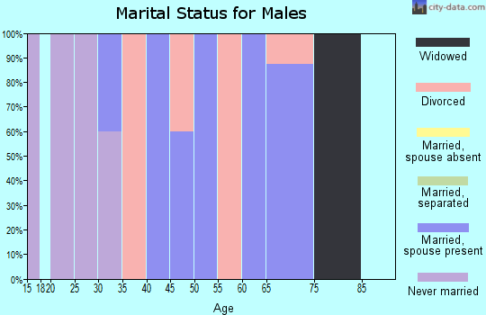 Zip code 50239 marital status for males