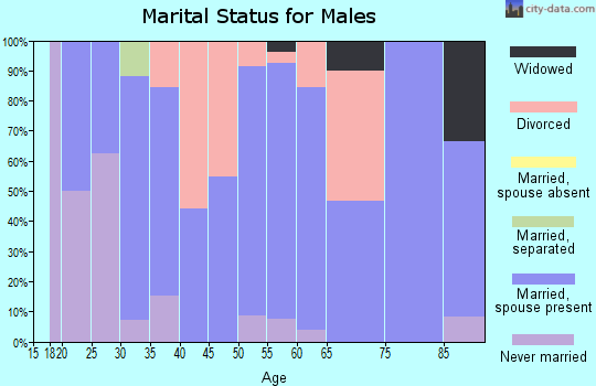 Zip code 50258 marital status for males