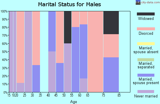 Zip code 50272 marital status for males