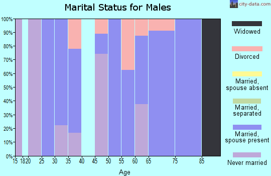 Zip code 50274 marital status for males