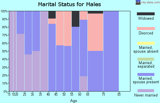 Zip code 50275 marital status for males