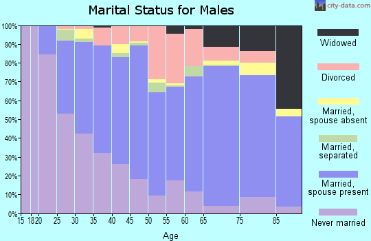 Zip code 50310 marital status for males