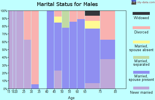Zip code 50420 marital status for males