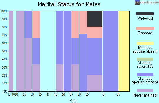 Zip code 50432 marital status for males