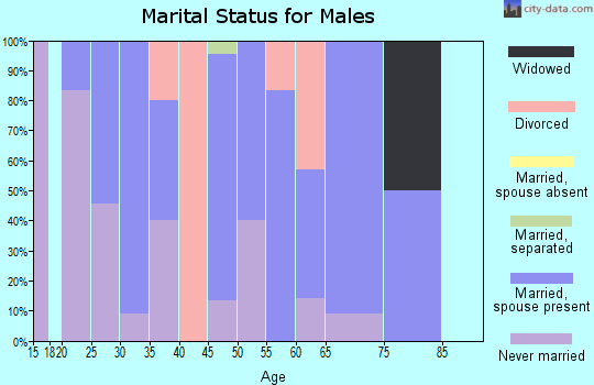 Zip code 50439 marital status for males