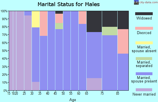 Zip code 50452 marital status for males