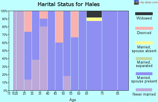 Zip code 50457 marital status for males