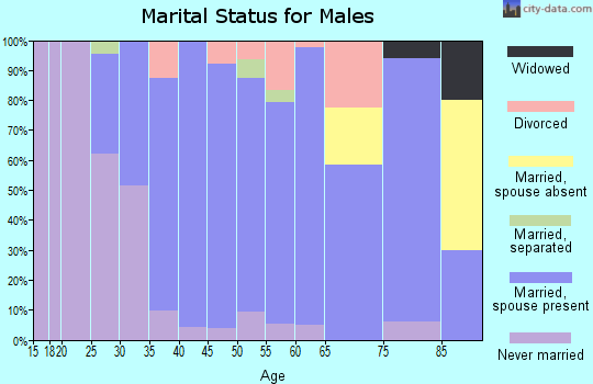 Zip code 50458 marital status for males