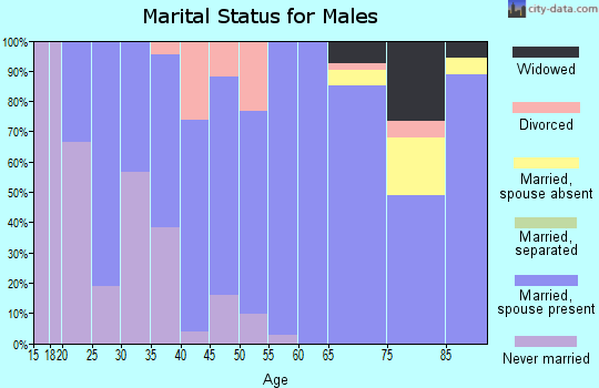 Zip code 50466 marital status for males