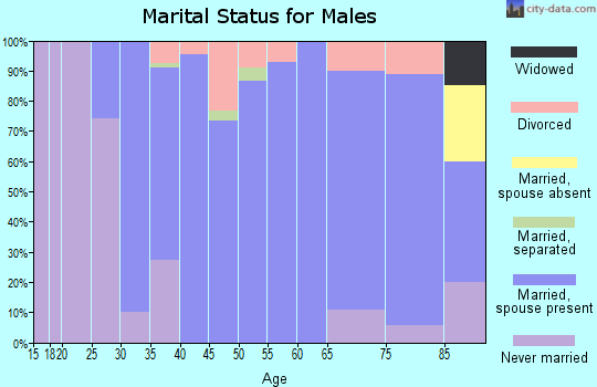 Zip code 50469 marital status for males