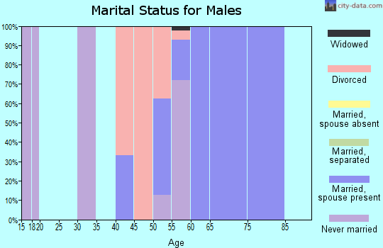 Zip code 50473 marital status for males