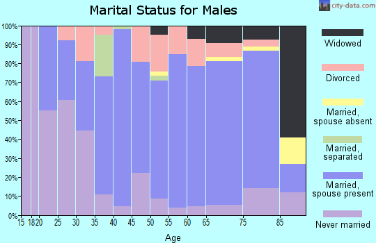 Zip code 50511 marital status for males