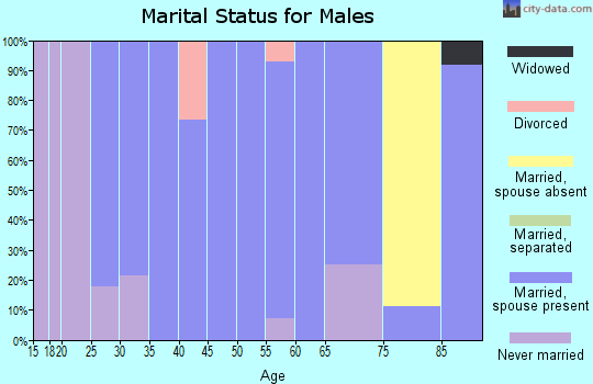 Zip code 50518 marital status for males