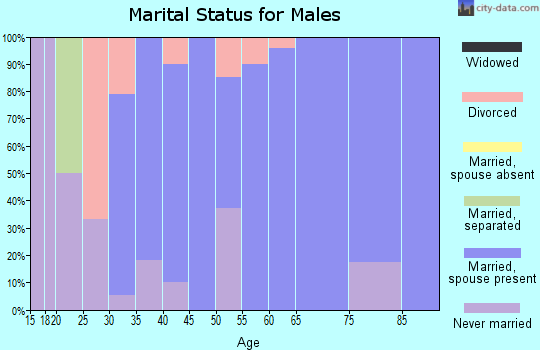Zip code 50524 marital status for males