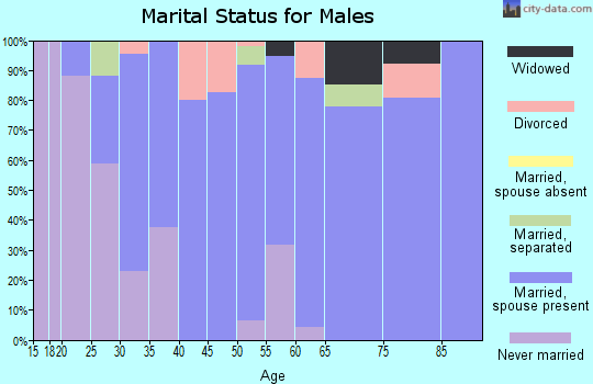 Zip code 50529 marital status for males