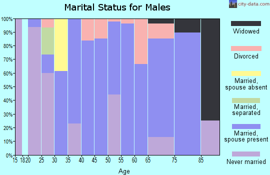 Zip code 50532 marital status for males
