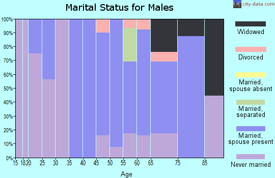 Zip code 50540 marital status for males