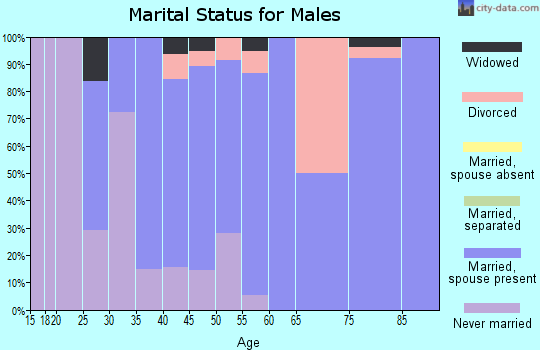 Zip code 50542 marital status for males