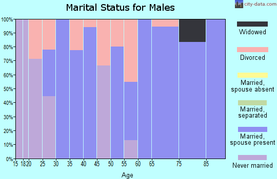 Zip code 50544 marital status for males