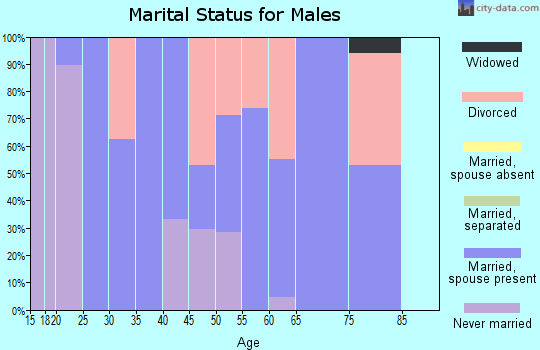 Zip code 50561 marital status for males
