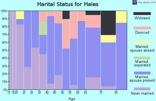 Zip code 50563 marital status for males