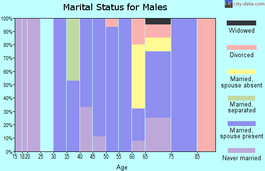 Zip code 50565 marital status for males