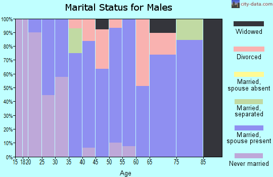 Zip code 50569 marital status for males