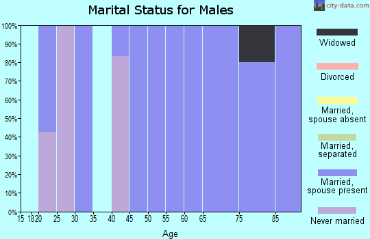 Zip code 50570 marital status for males