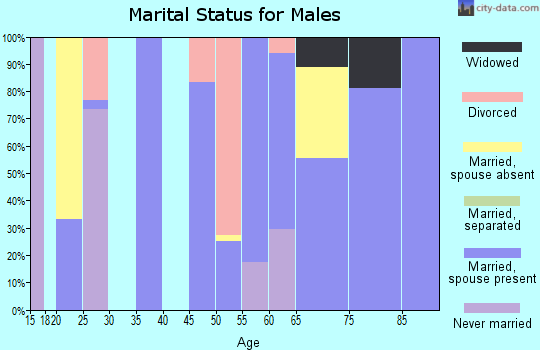 Zip code 50576 marital status for males