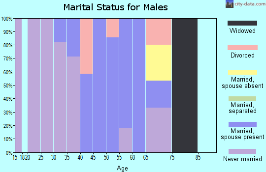 Zip code 50582 marital status for males