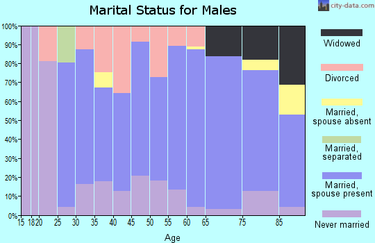 Zip code 50583 marital status for males