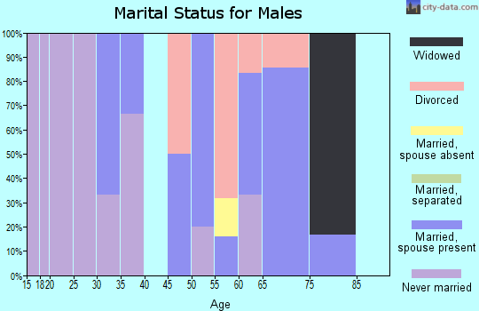Zip code 50586 marital status for males