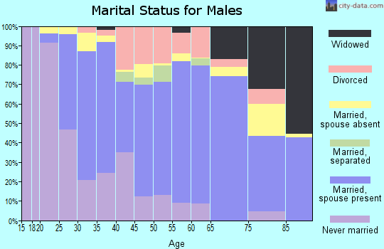 Zip code 50588 marital status for males