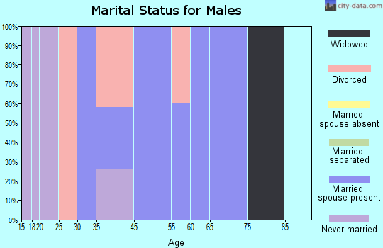 Zip code 50592 marital status for males