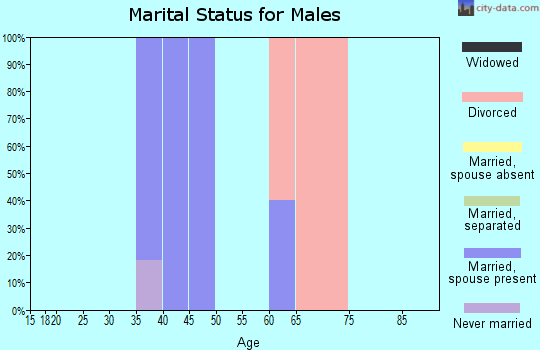 Zip code 50593 marital status for males