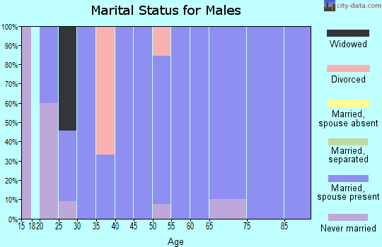 Zip code 50594 marital status for males