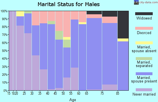 Zip code 50595 marital status for males