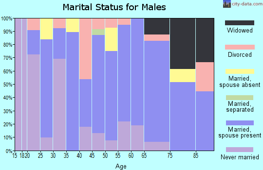 Zip code 50597 marital status for males