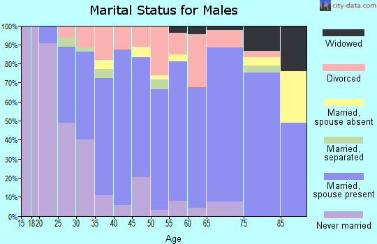 Zip code 50616 marital status for males
