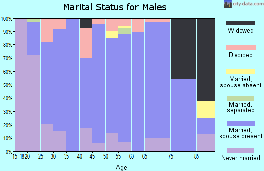 Zip code 50619 marital status for males