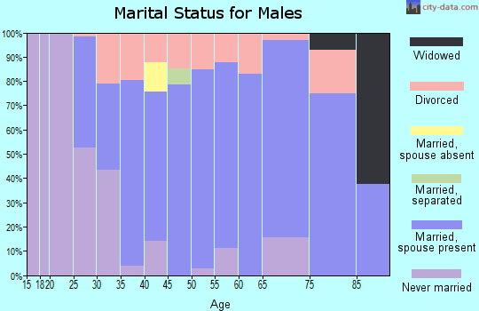 Zip code 50626 marital status for males