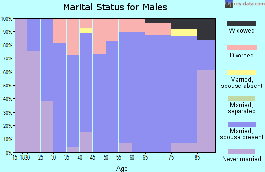 Zip code 50629 marital status for males
