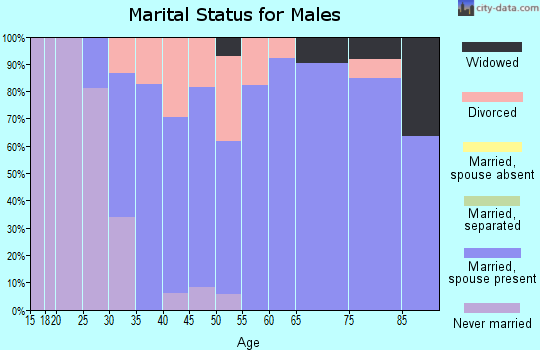 Zip code 50643 marital status for males