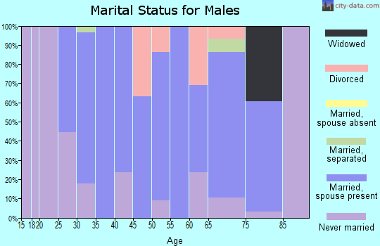Zip code 50653 marital status for males