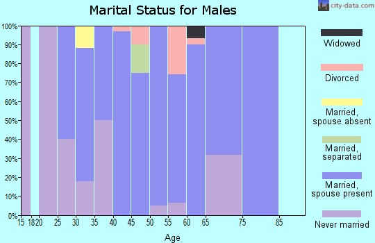 Zip code 50672 marital status for males